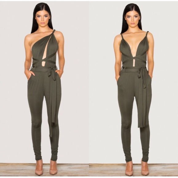 FEW LEFT! Multi-wrap Jumpsuit - Picture 2 of 7